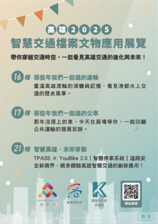 「交通局活動」-高雄2025智慧交通檔案文物應用展覽─帶你穿越交通時空