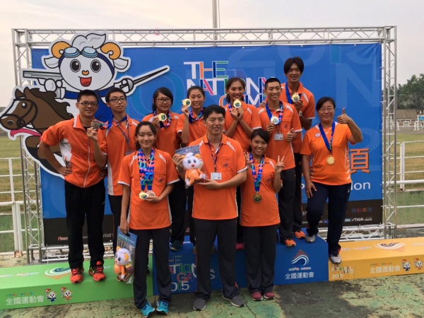 恭賀 體育班王閔儀勇奪全國運動會現代五項女子組個人團體雙金，賴文玉、蘇文憲榮獲團體金牌